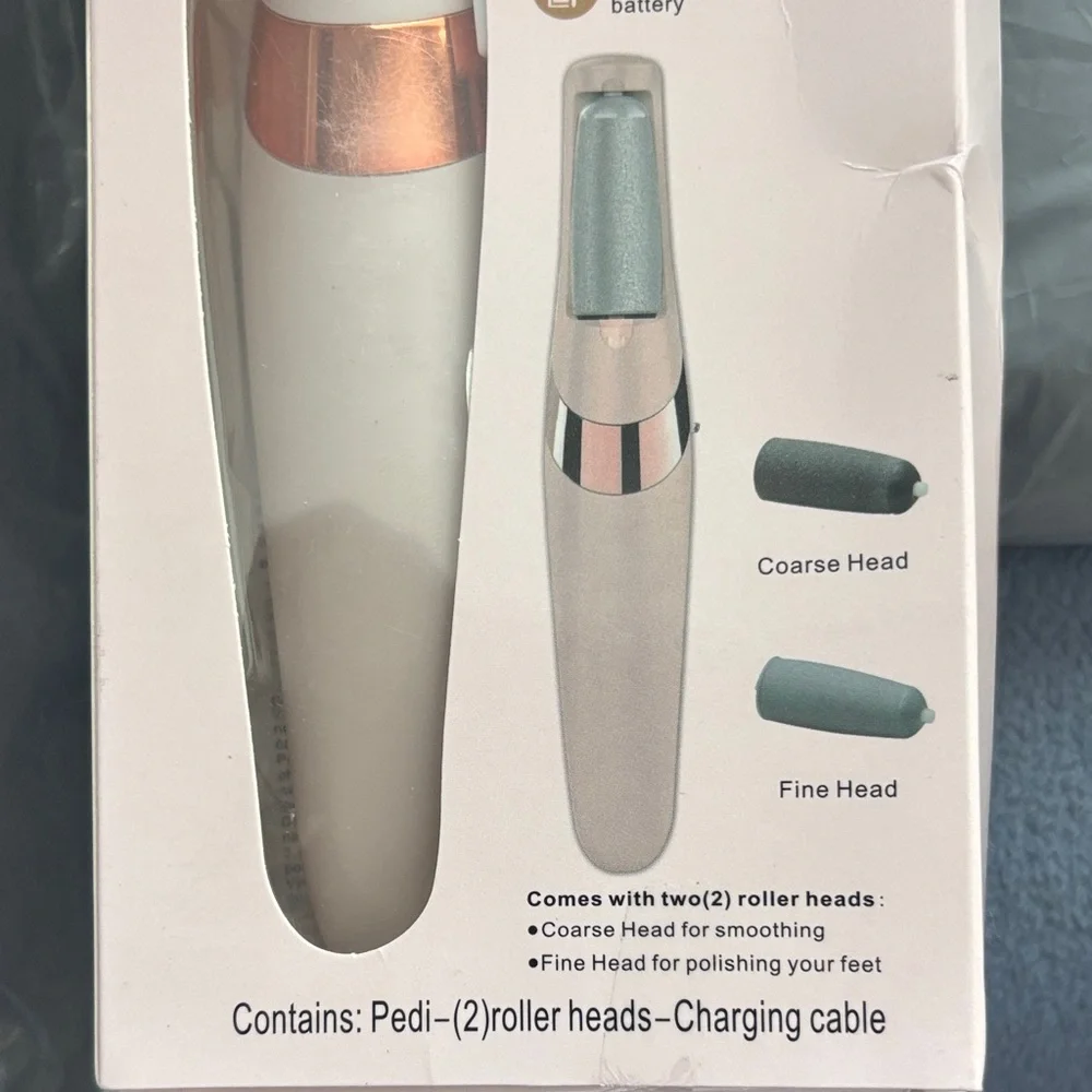Electronic Foot Grinder with Rechargeable Battery - Silver and Gold